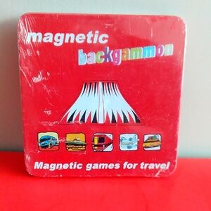 Red Magnetic Backgammon Game